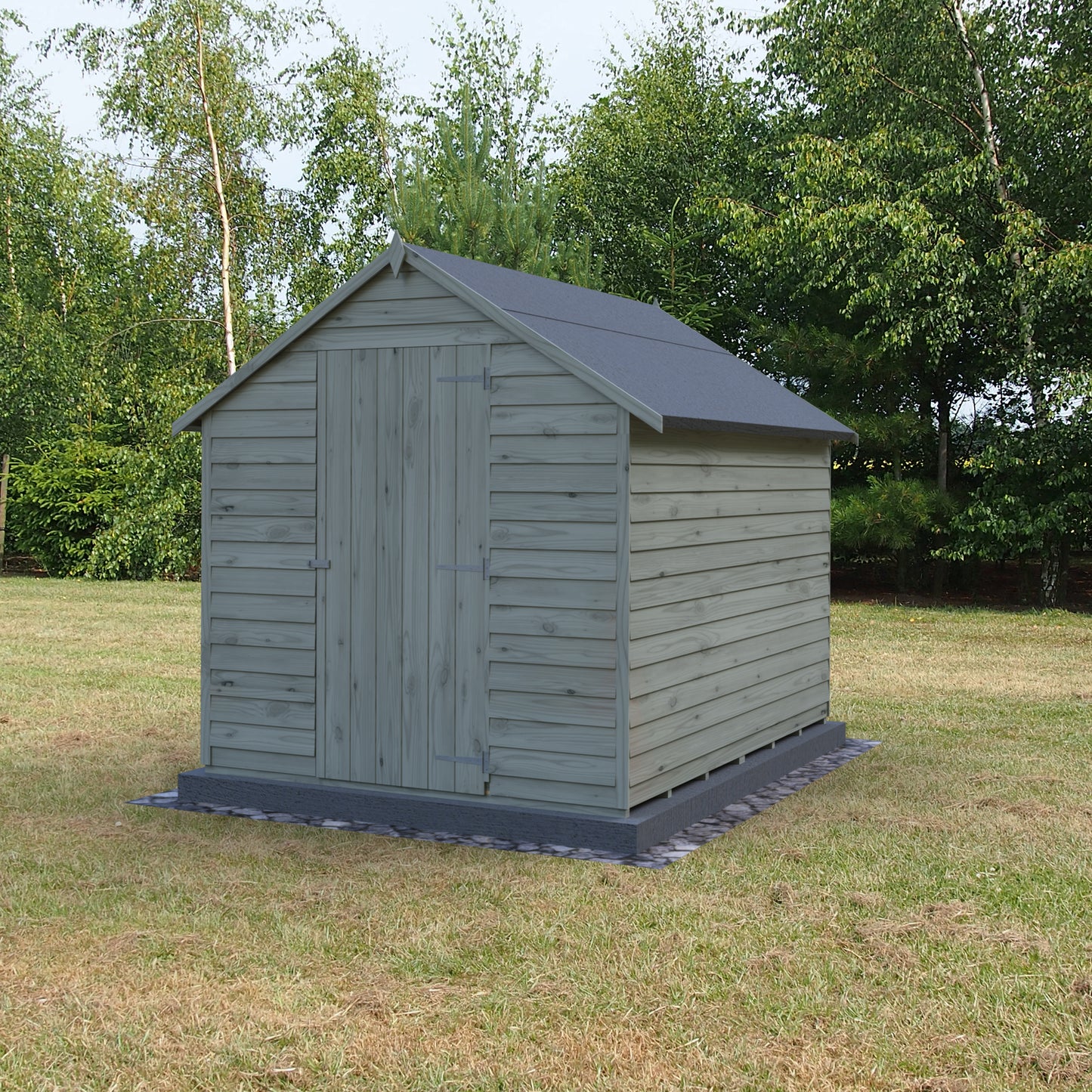 Shire Apex Pressure Treated Overlap Value Garden Shed 8x6