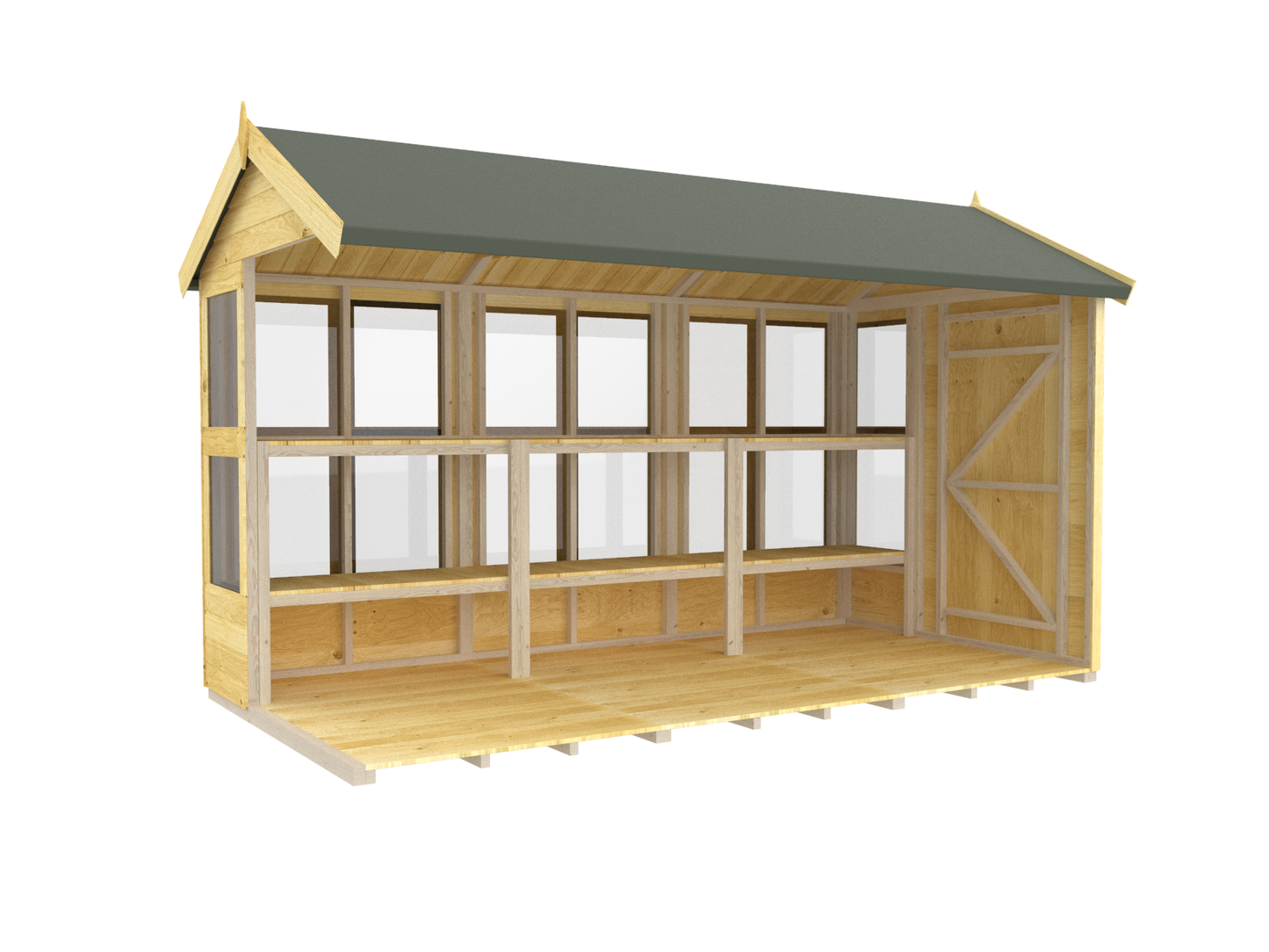 Elmstead Apex Potting Shed Internal View