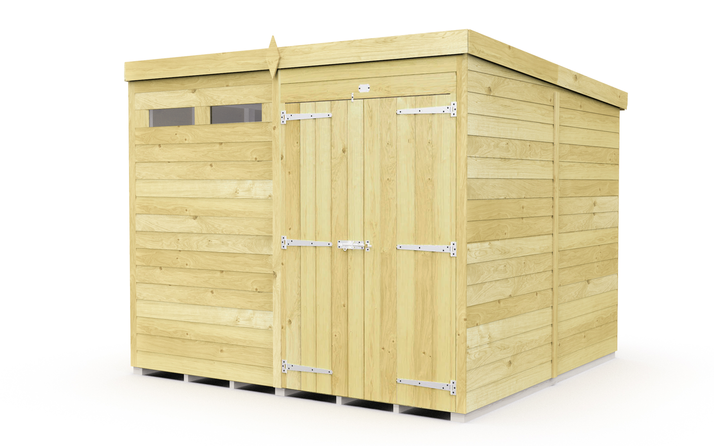 Elmstead Pent Security Shed Double Door External View