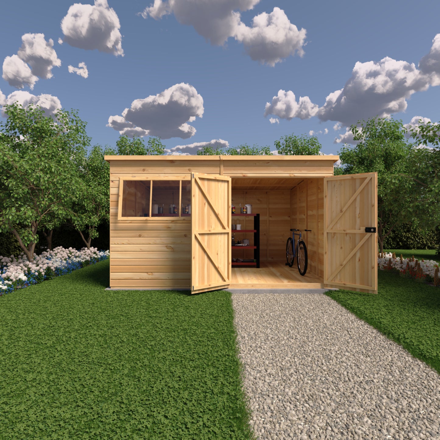 Shire Ranger Pent Premium Shiplap Garden Shed 12x10