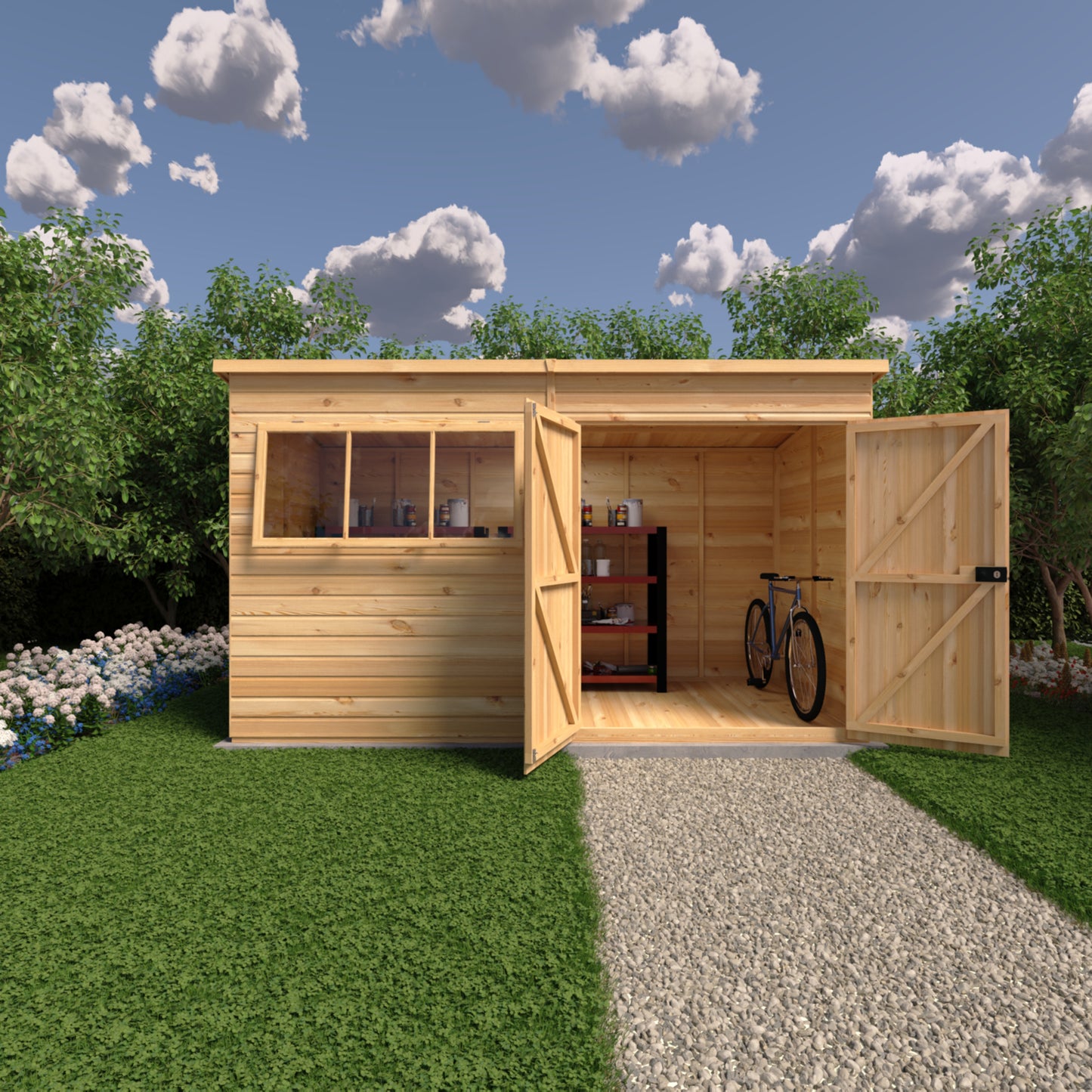Shire Ranger Pent Premium Shiplap Garden Shed 12x6