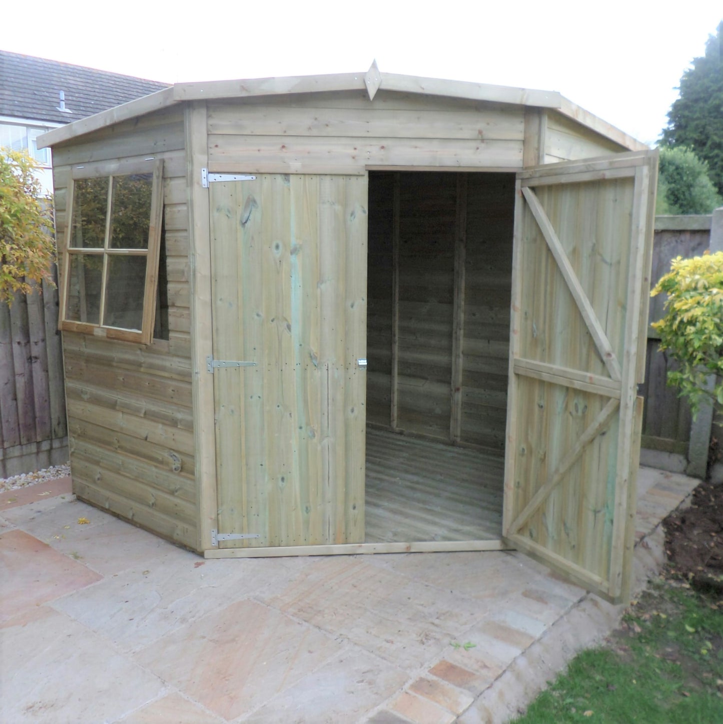 Shire Pressure Treated Shiplap Corner Shed 8x8