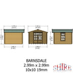 Shire Barnsdale 19mm Log Cabin 10x10