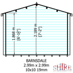 Shire Barnsdale 19mm Log Cabin 10x10