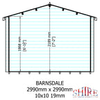 Shire Barnsdale 19mm Log Cabin 10x10