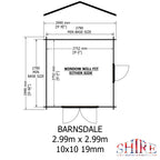 Shire Barnsdale 19mm Log Cabin 10x10