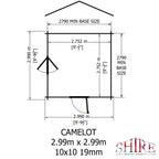 Shire Camelot 19mm Log Cabin 10x10