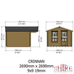 Shire Crinan 19mm Log Cabin 10x10