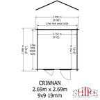Shire Crinan 19mm Log Cabin 10x10