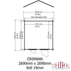 Shire Crinan 19mm Log Cabin 10x10