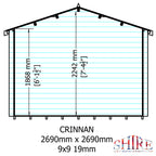 Shire Crinan 19mm Log Cabin 10x10