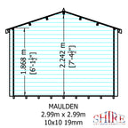 Shire Maulden 19mm Log Cabin With Veranda 10x10