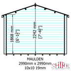 Shire Maulden 19mm Log Cabin With Veranda 10x10