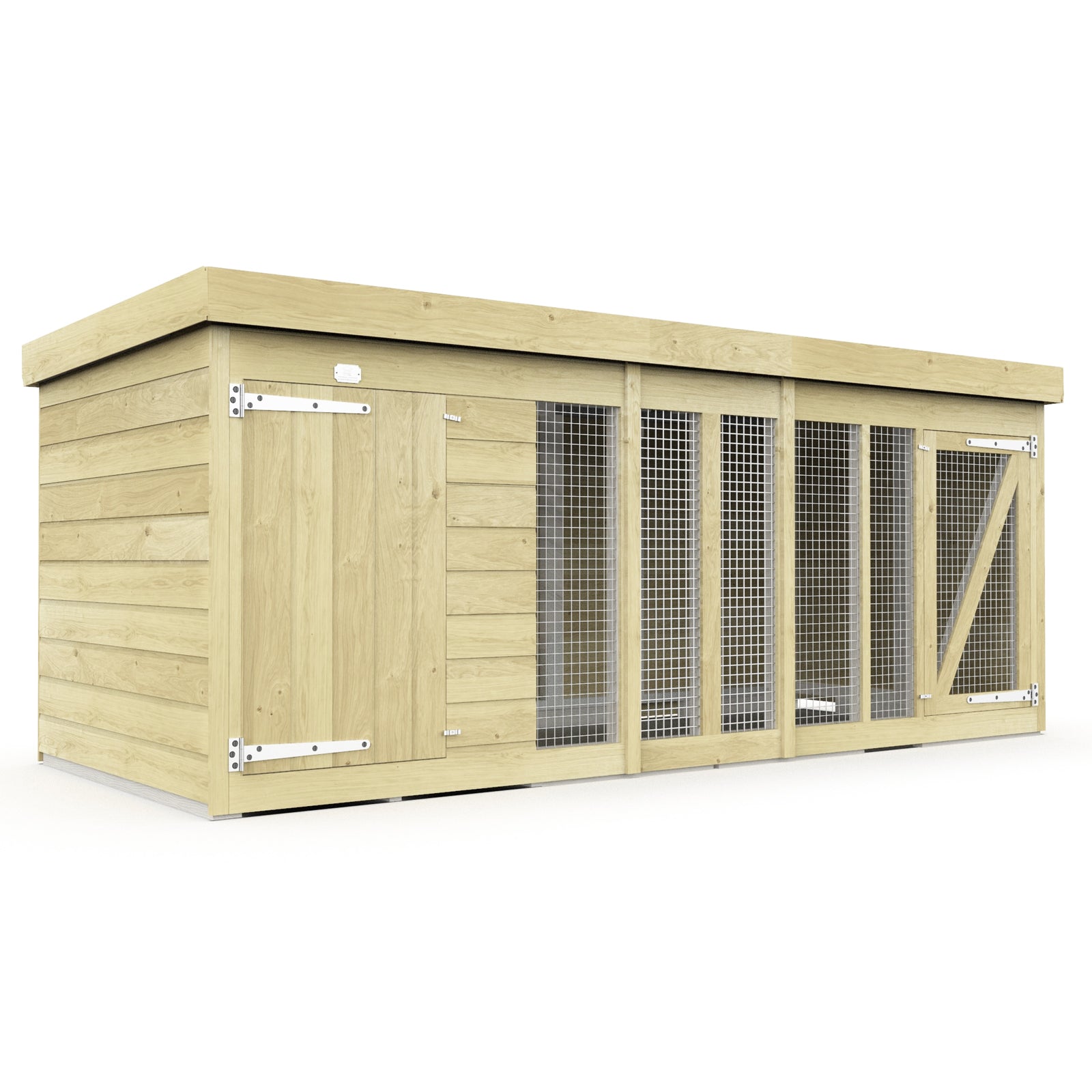 Elmstead Standard Height Dog Kennel And Run External View
