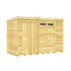Elmstead Pent Security Shed Single Door External View