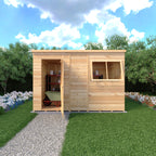 Shire Pent Shiplap Tongue & Groove Garden Shed 10x6