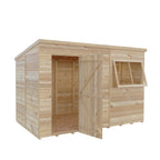 Shire Pent Shiplap Tongue & Groove Garden Shed 10x6