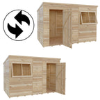 Shire Pent Shiplap Tongue & Groove Garden Shed 10x6