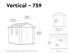 Keter Newton Plus Resin Shed Grey - 15 Year Guarantee