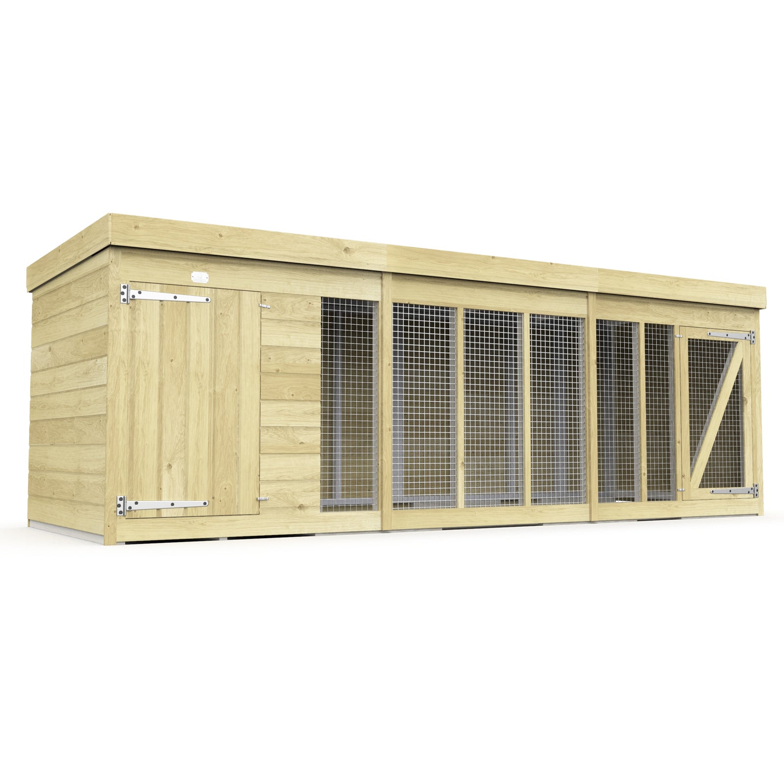 Elmstead Standard Height Dog Kennel And Run External View