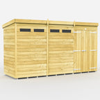 Elmstead Pent Security Shed Double Door External View