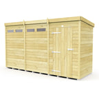 Elmstead Pent Security Shed Single Door External View