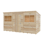 Shire Pent Shiplap Tongue & Groove Garden Shed 12x6