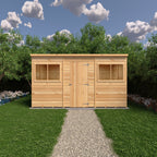 Shire Pent Shiplap Tongue & Groove Garden Shed 12x6