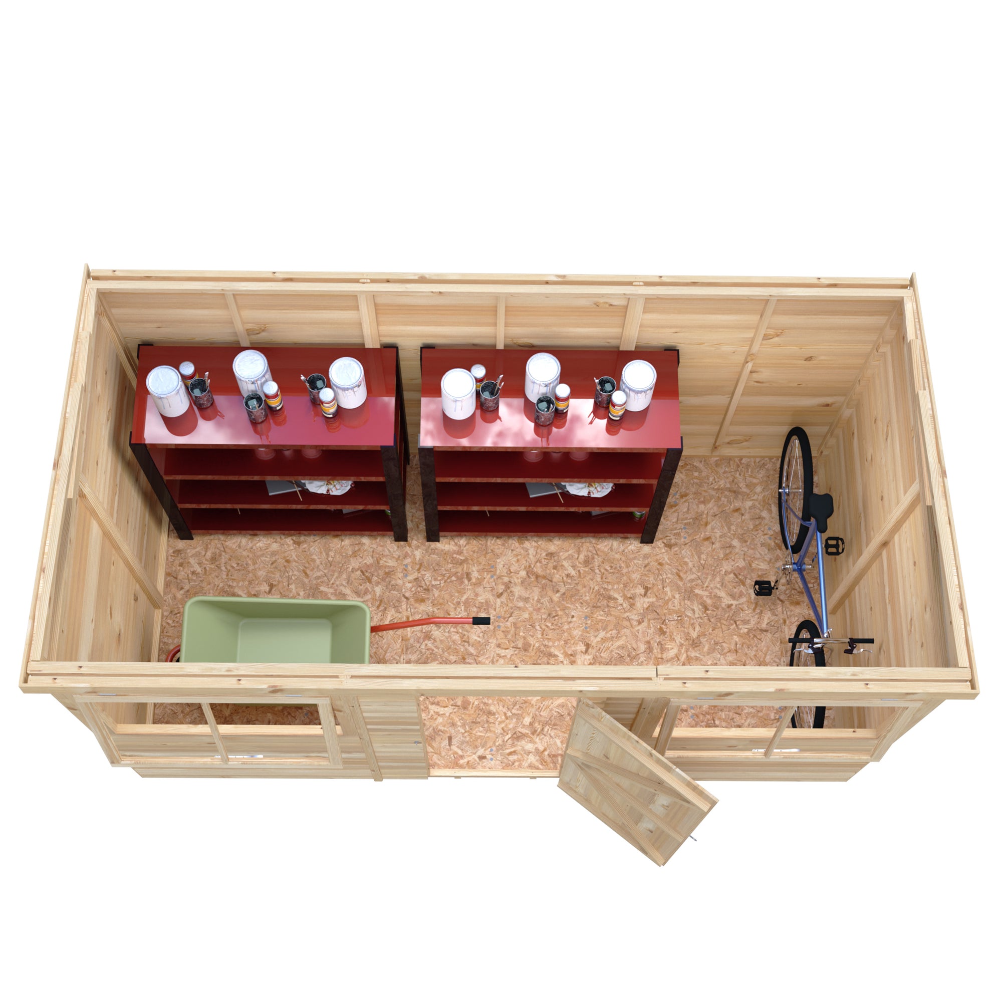 Shire Pent Shiplap Tongue & Groove Garden Shed 12x6
