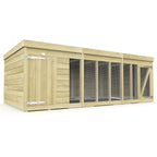 Elmstead Standard Height Dog Kennel And Run External View