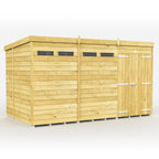 Elmstead Pent Security Shed Double Door External View