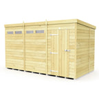 Elmstead Pent Security Shed Single Door External View