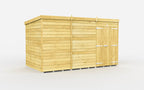 Elmstead Pent Shed Double Door Without Windows External View