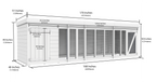 Elmstead Standard Height Dog Kennel And Run Dimensional Drawings