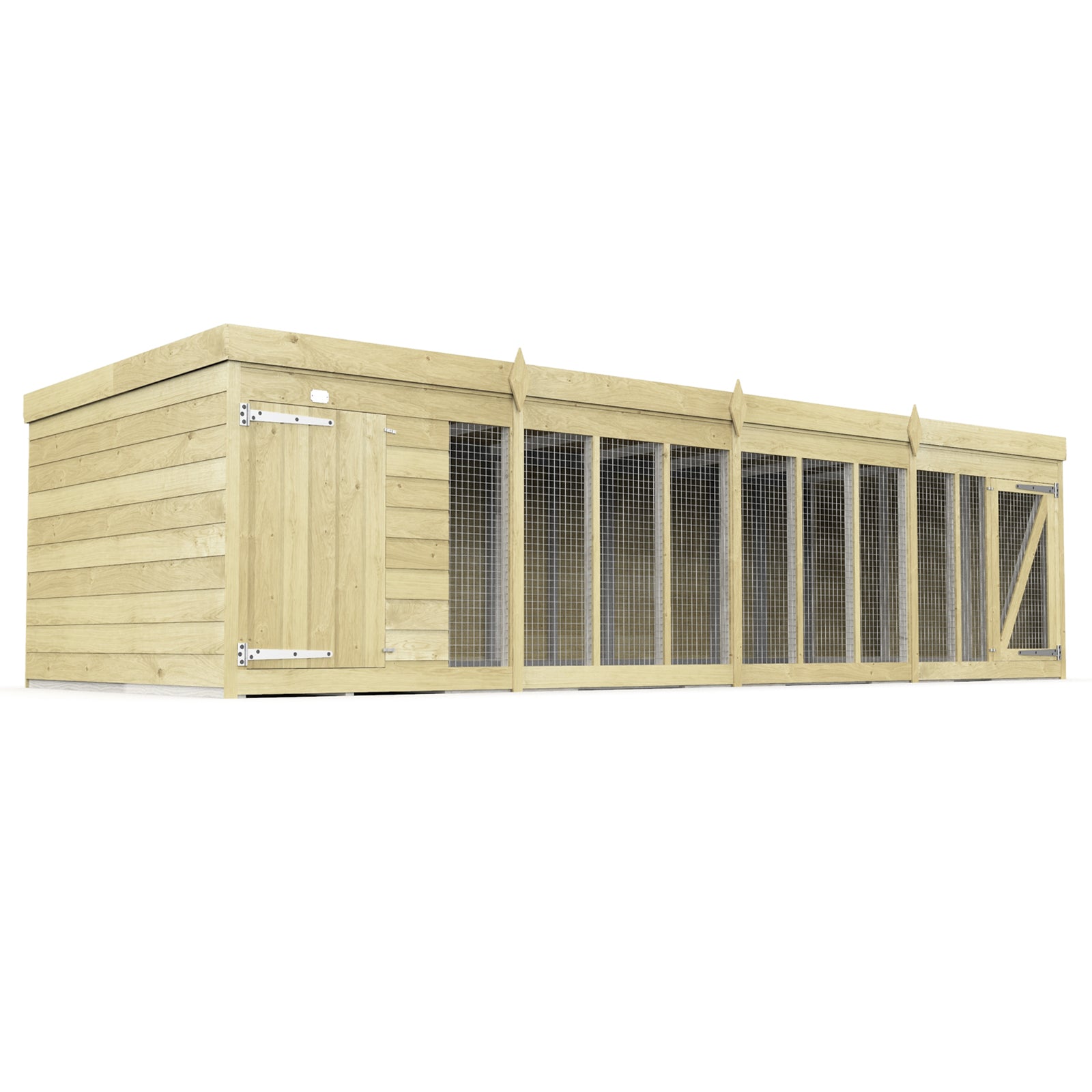 Elmstead Standard Height Dog Kennel And Run External View