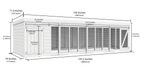 Elmstead Standard Height Dog Kennel And Run Dimensional Drawings