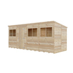 Shire Pent Shiplap Tongue & Groove Garden Shed 16x6