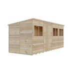 Shire Pent Shiplap Tongue & Groove Garden Shed 16x6