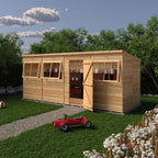 Shire Pent Shiplap Tongue & Groove Garden Shed 16x6
