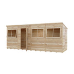 Shire Pent Shiplap Tongue & Groove Garden Shed 16x6