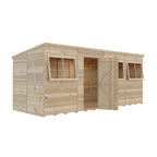 Shire Pent Shiplap Tongue & Groove Garden Shed 16x6