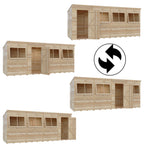 Shire Pent Shiplap Tongue & Groove Garden Shed 16x6