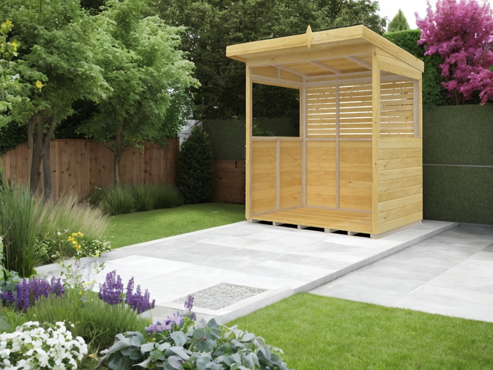 Elmstead Pent BBQ Shelter External View