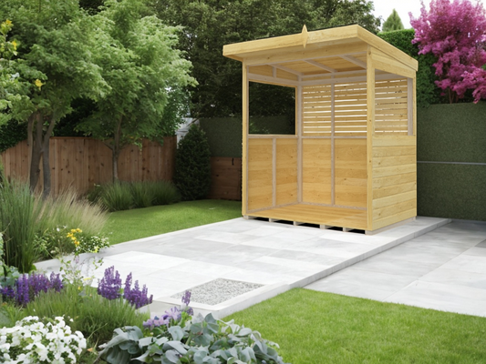 Elmstead Pent BBQ Shelter External View