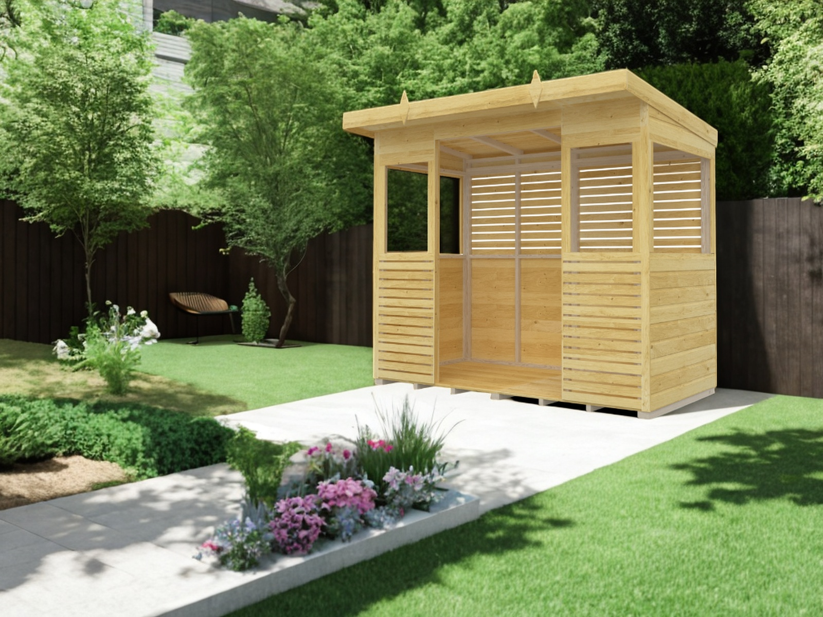 Elmstead Pent BBQ Shelter External View