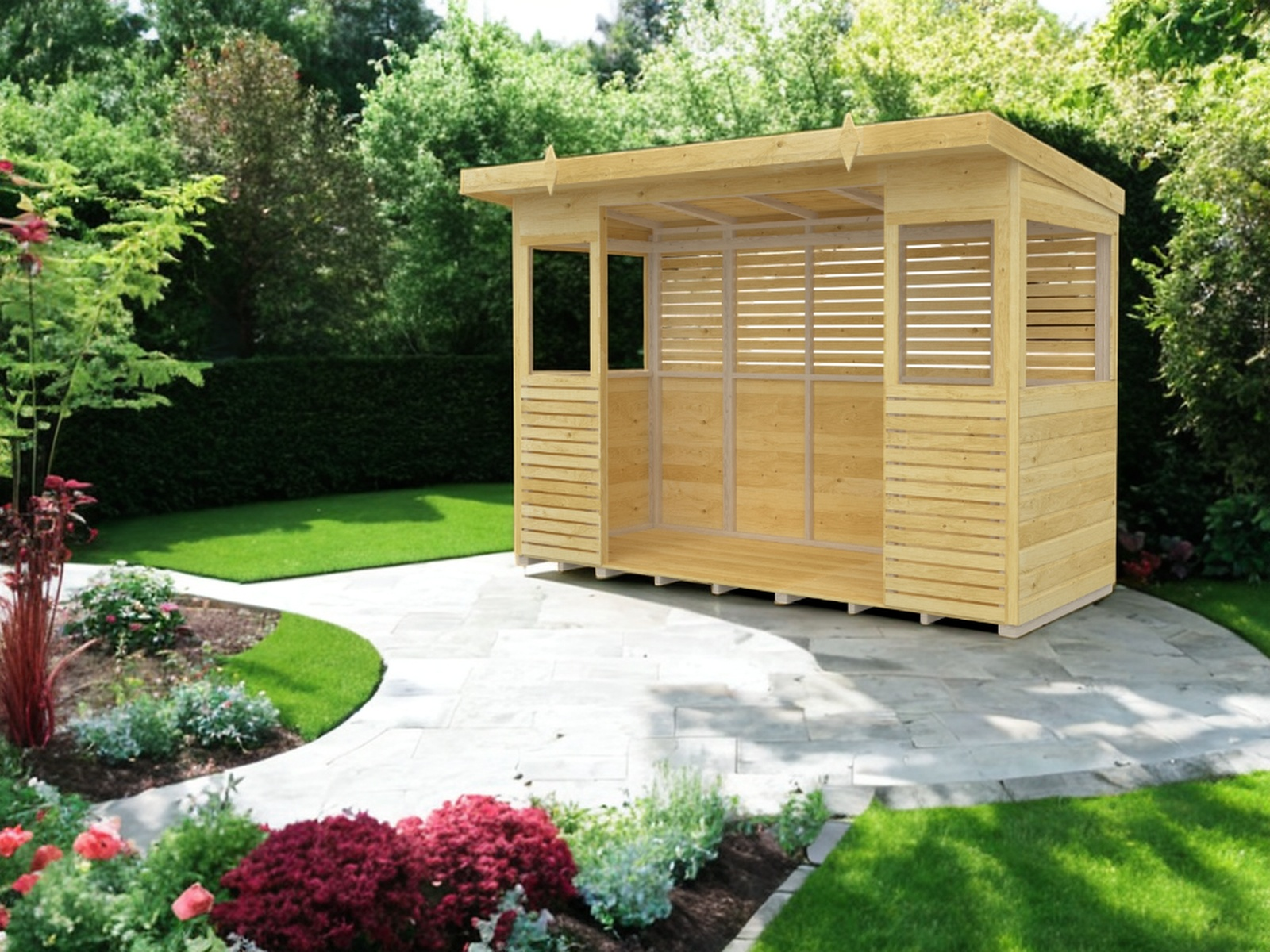 Elmstead Pent BBQ Shelter External View
