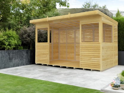 Elmstead Pent BBQ Shelter External View