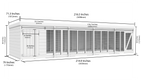 Elmstead Standard Height Dog Kennel And Run Dimensional Drawings