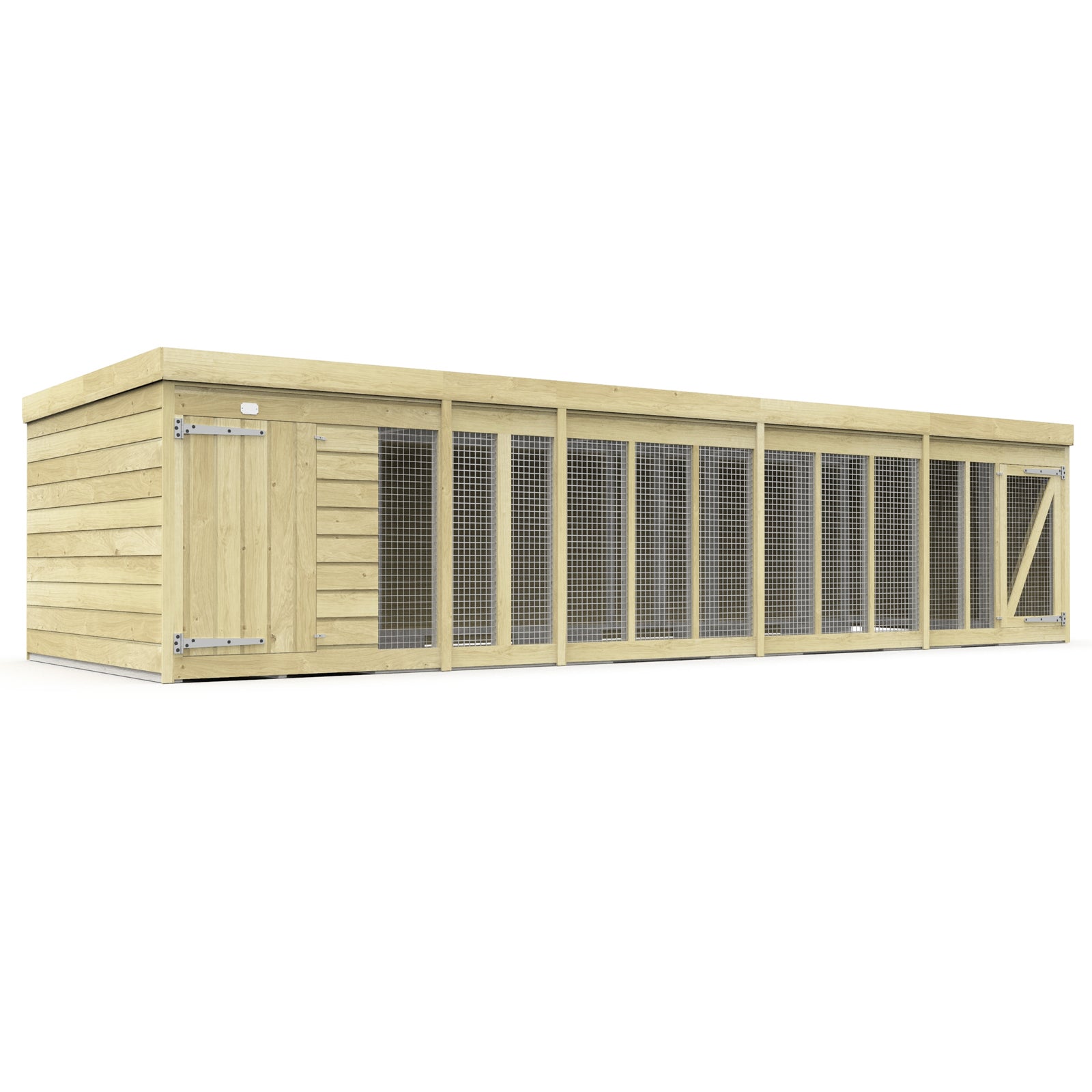Elmstead Standard Height Dog Kennel And Run External View