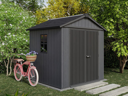 Keter Newton Plus Resin Shed Grey - 15 Year Guarantee